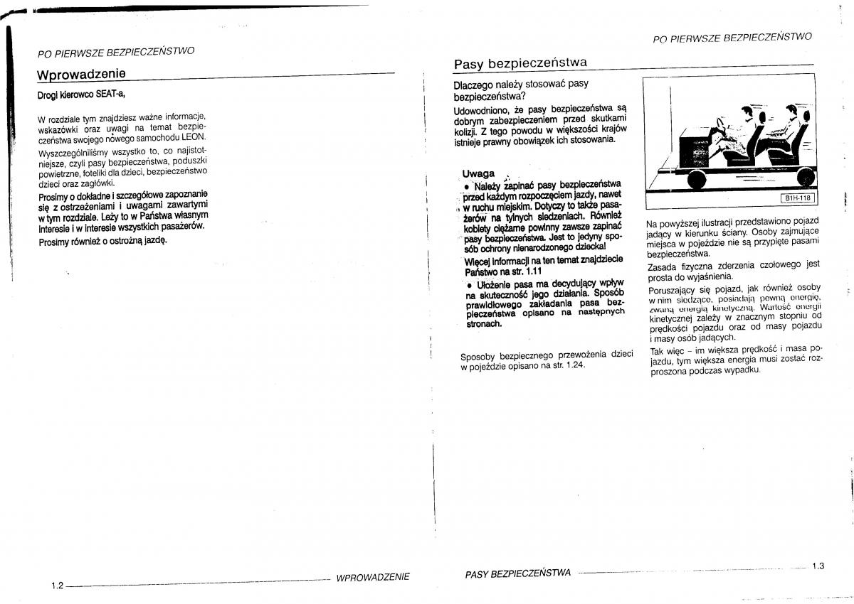 manual  Seat Leon I 1 instrukcja / page 2