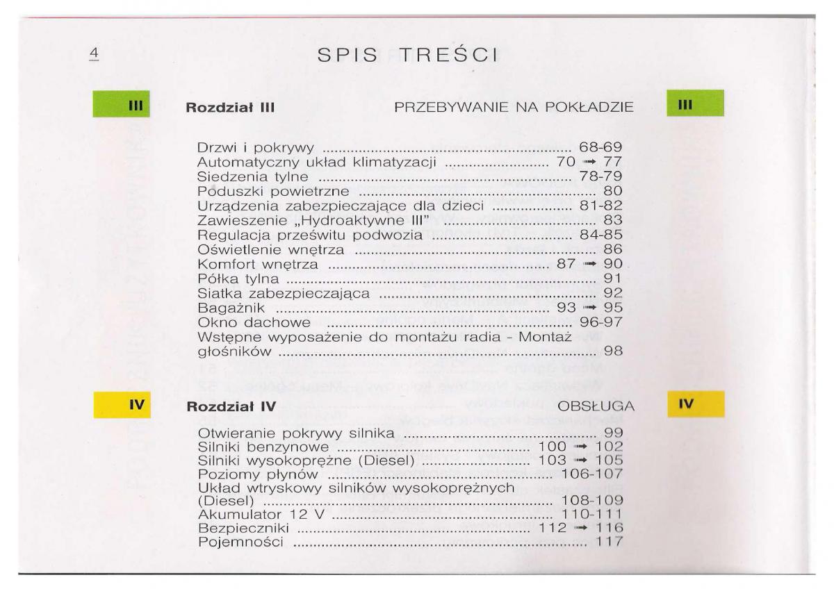 manual  Citroen C5 I FL instrukcja / page 6