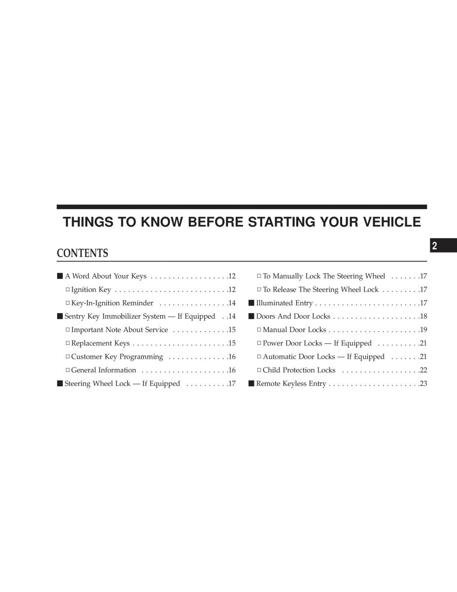 Jeep Liberty Cherokee KJ owners manual / page 9