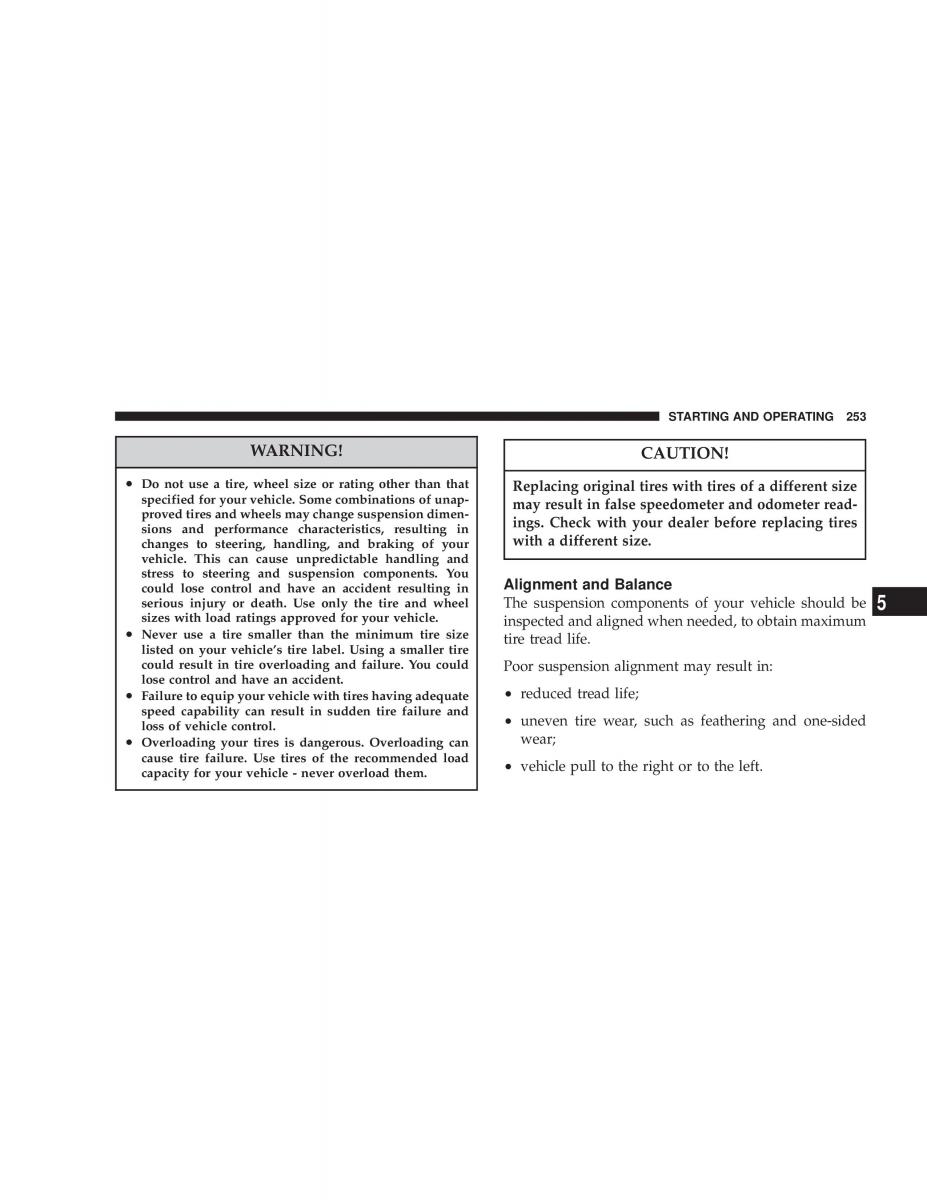 Jeep Liberty Cherokee KJ owners manual / page 253