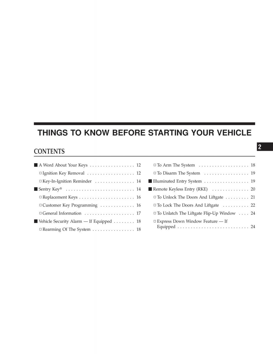 Jeep Liberty Cherokee KK owners manual / page 11