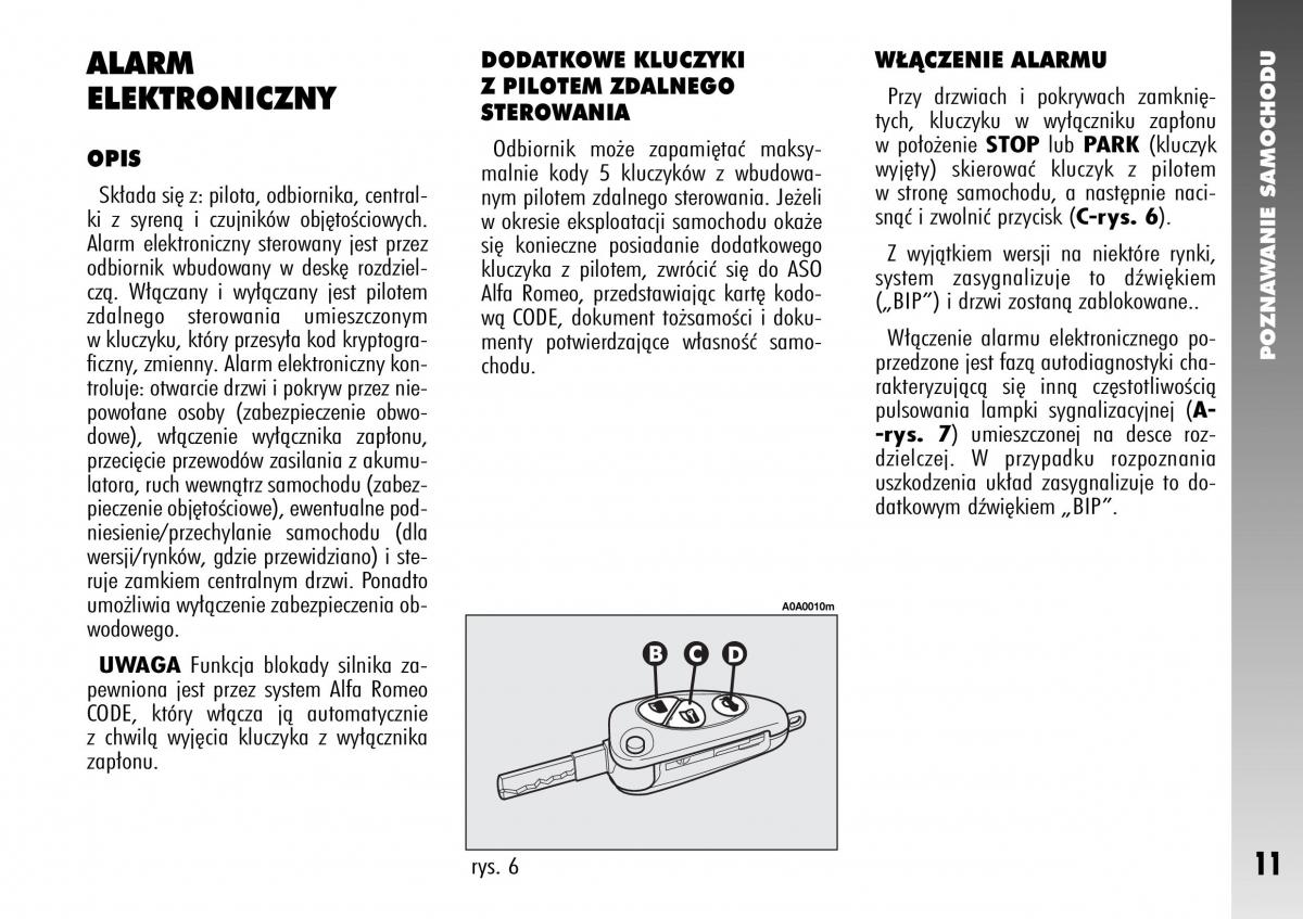 manual  Alfa Romeo 147 instrukcja / page 13
