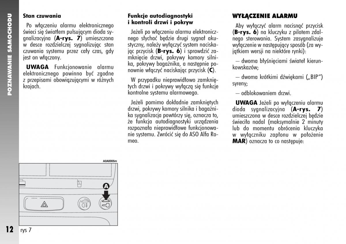 manual  Alfa Romeo 147 instrukcja / page 14