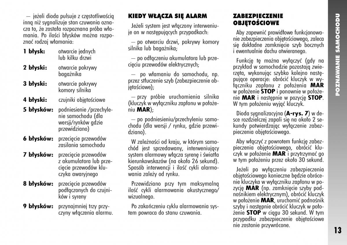 Alfa Romeo 147 instrukcja obslugi / page 15