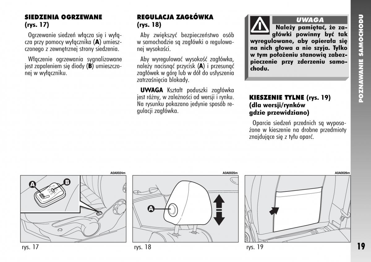manual  Alfa Romeo 147 instrukcja / page 21