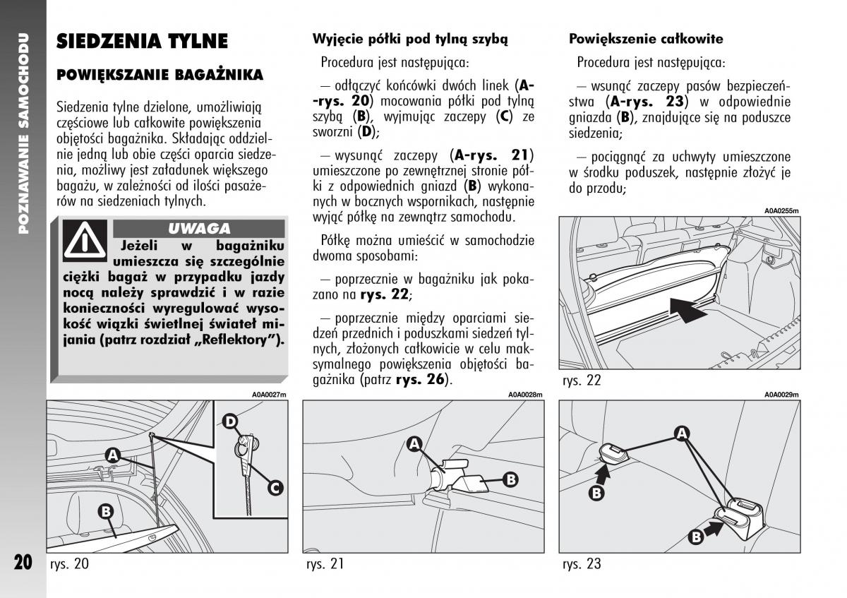 Alfa Romeo 147 instrukcja obslugi / page 22