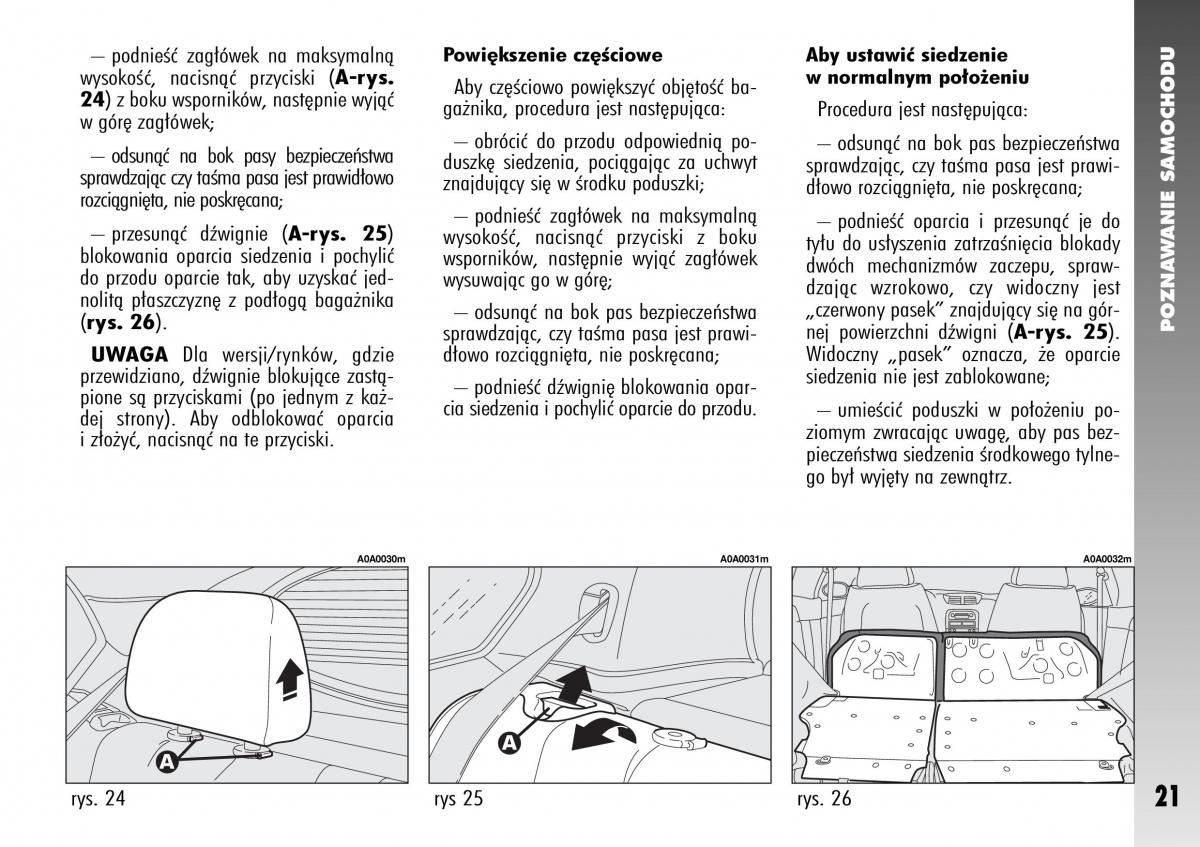 Alfa Romeo 147 instrukcja obslugi / page 23