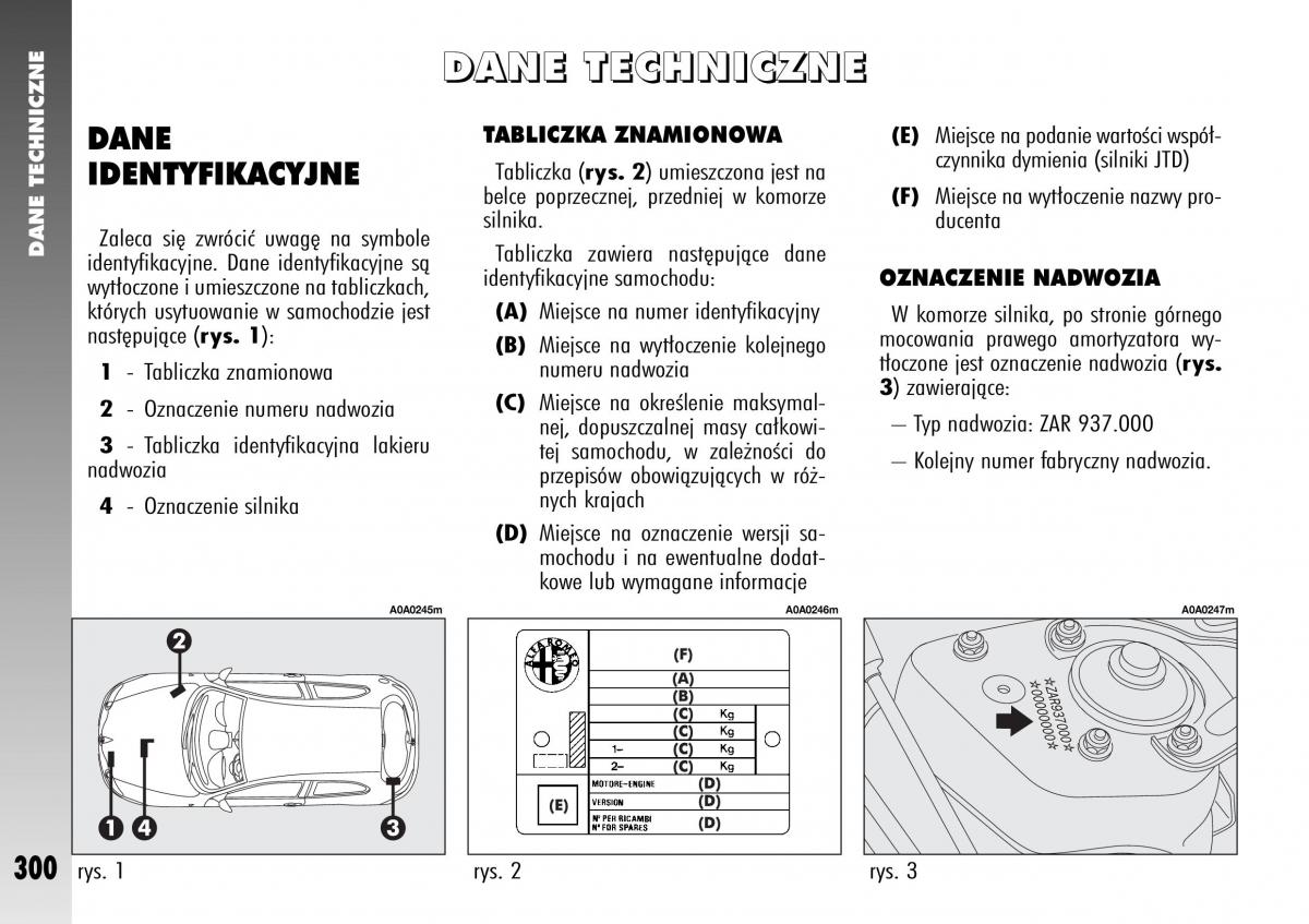 Alfa Romeo 147 instrukcja obslugi / page 302
