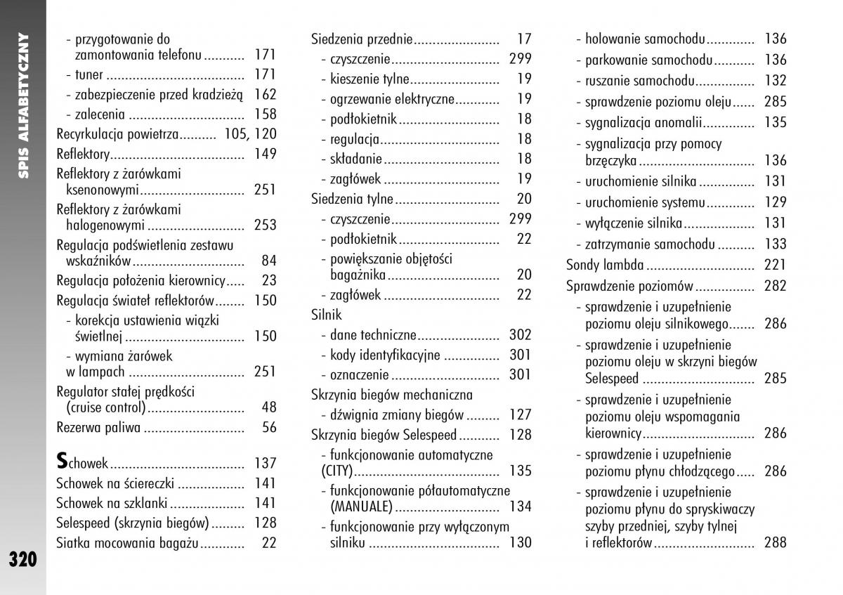 manual  Alfa Romeo 147 instrukcja / page 322