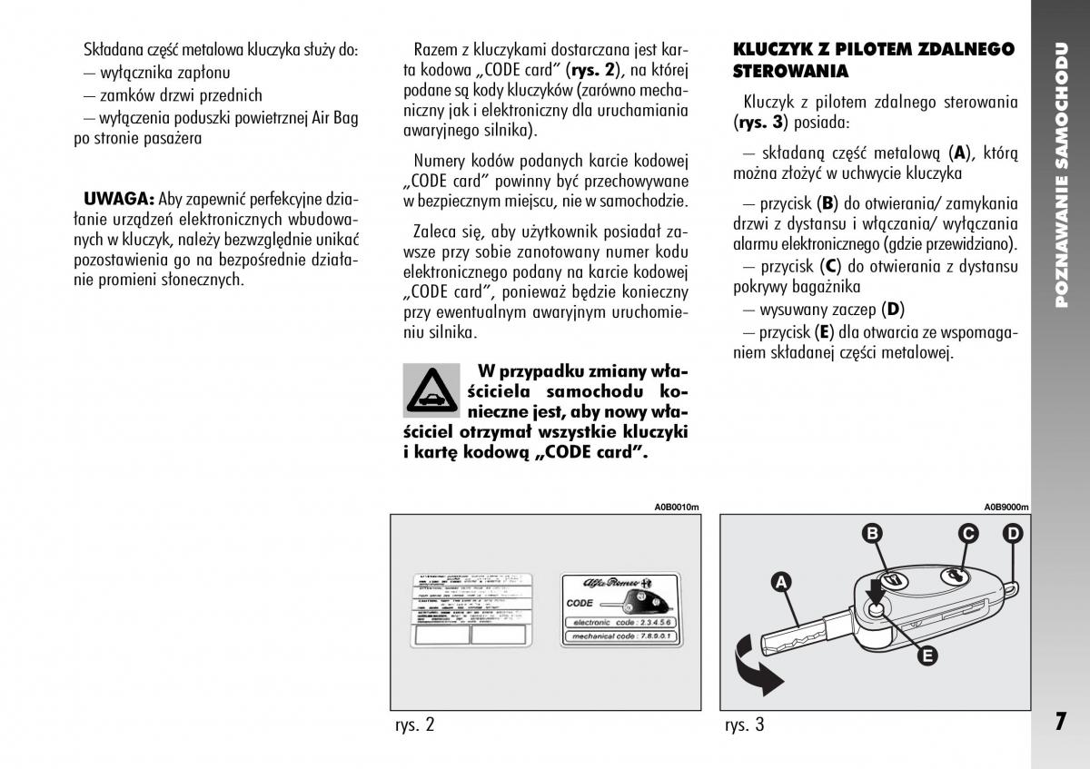manual  Alfa Romeo 156 instrukcja / page 9