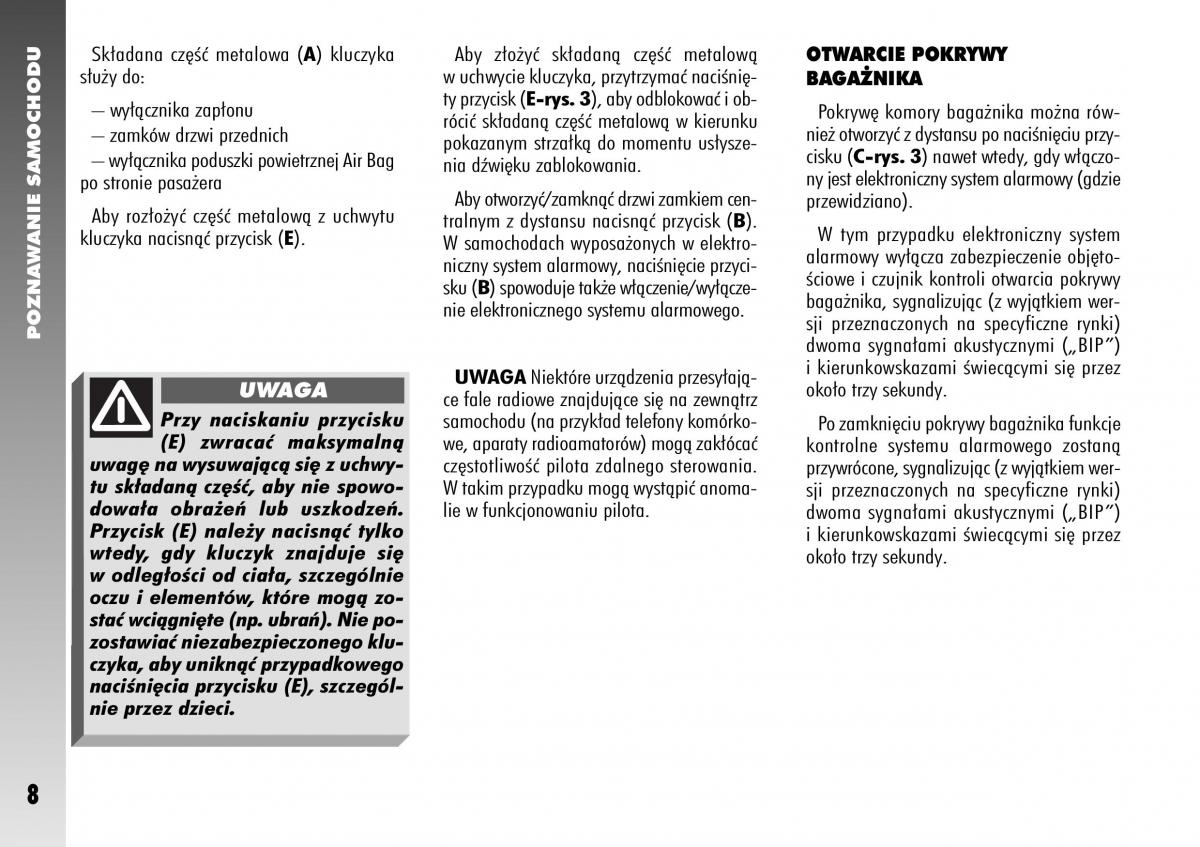 manual  Alfa Romeo 156 instrukcja / page 10