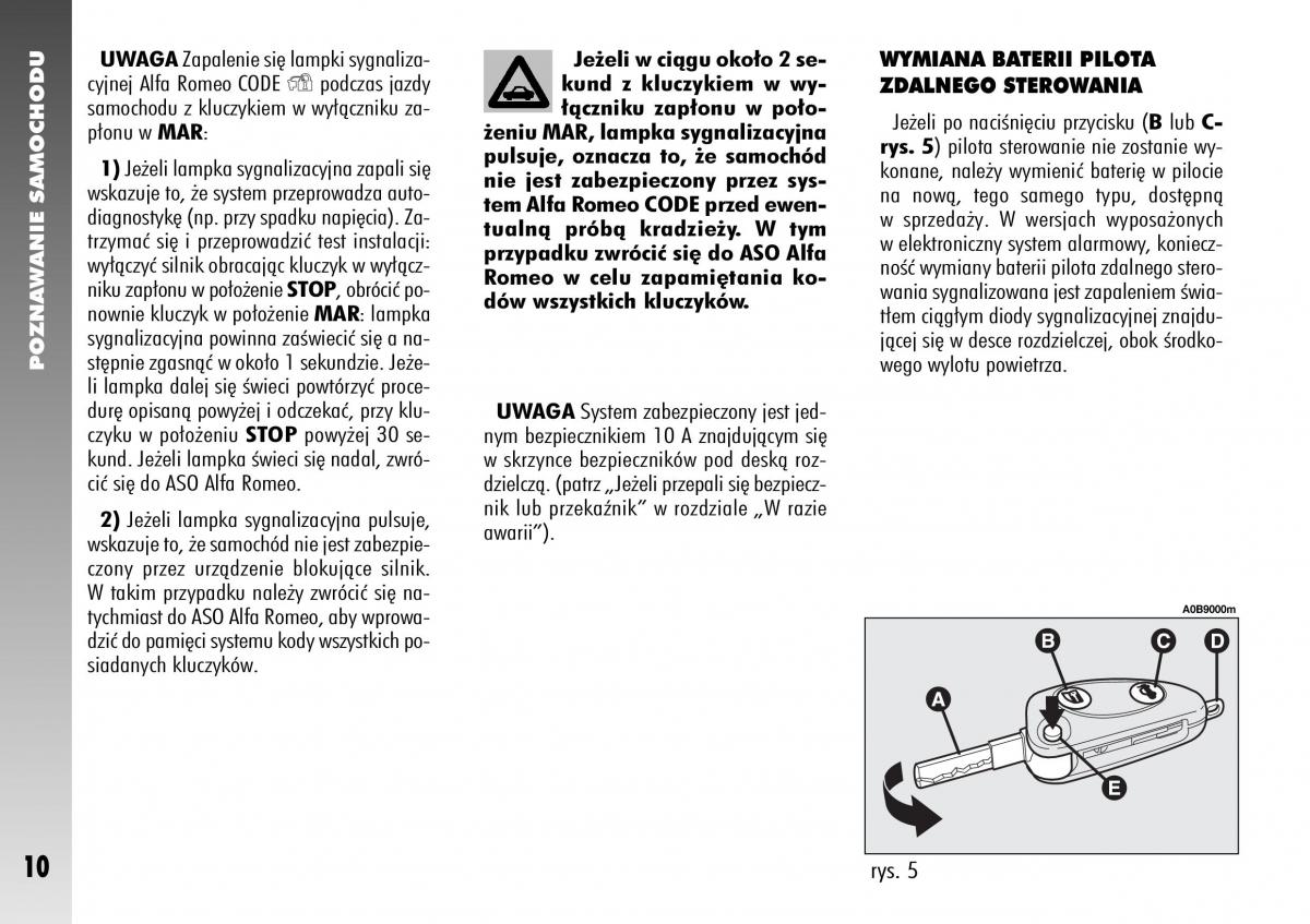 manual  Alfa Romeo 156 instrukcja / page 12