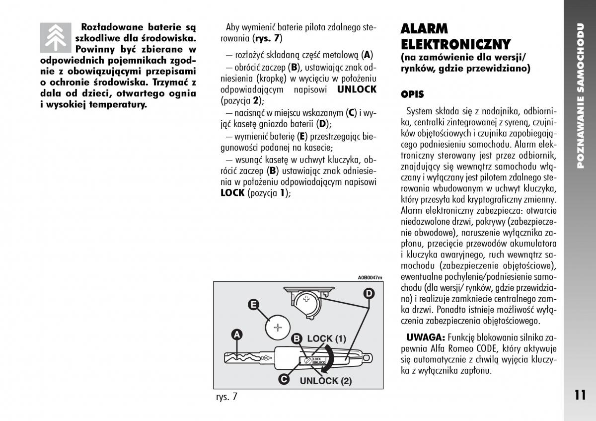 manual  Alfa Romeo 156 instrukcja / page 13