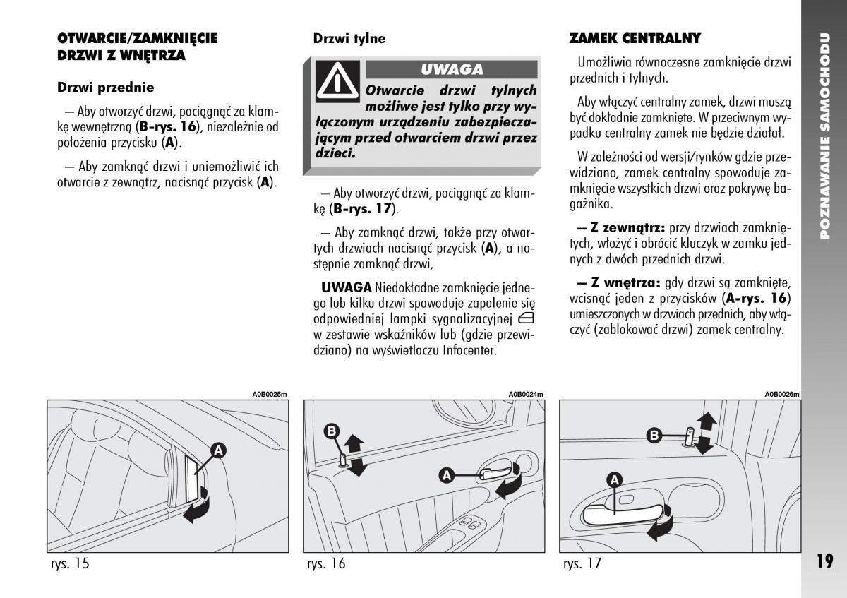 manual  Alfa Romeo 156 instrukcja / page 21
