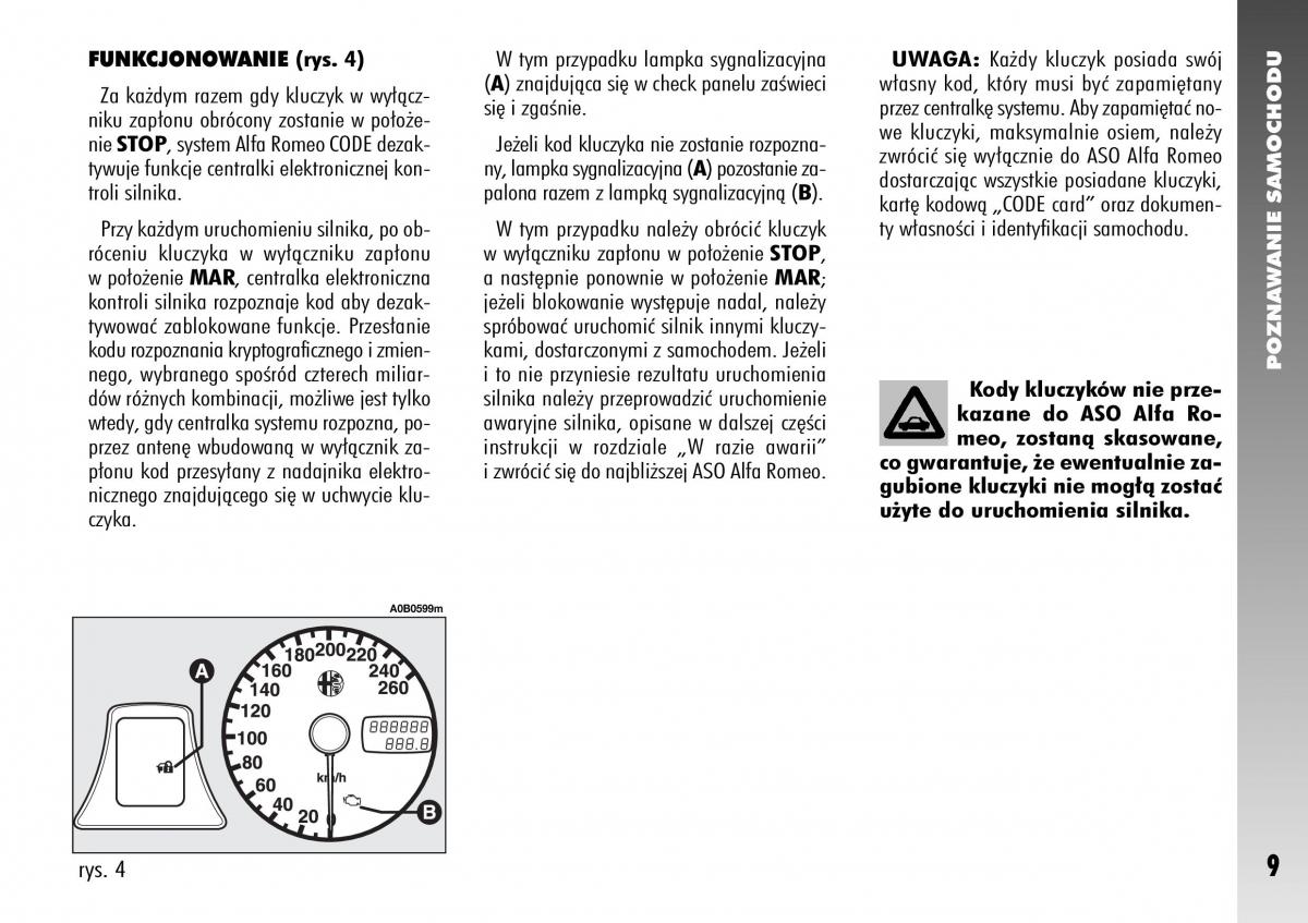 Alfa Romeo 156 instrukcja obslugi / page 11