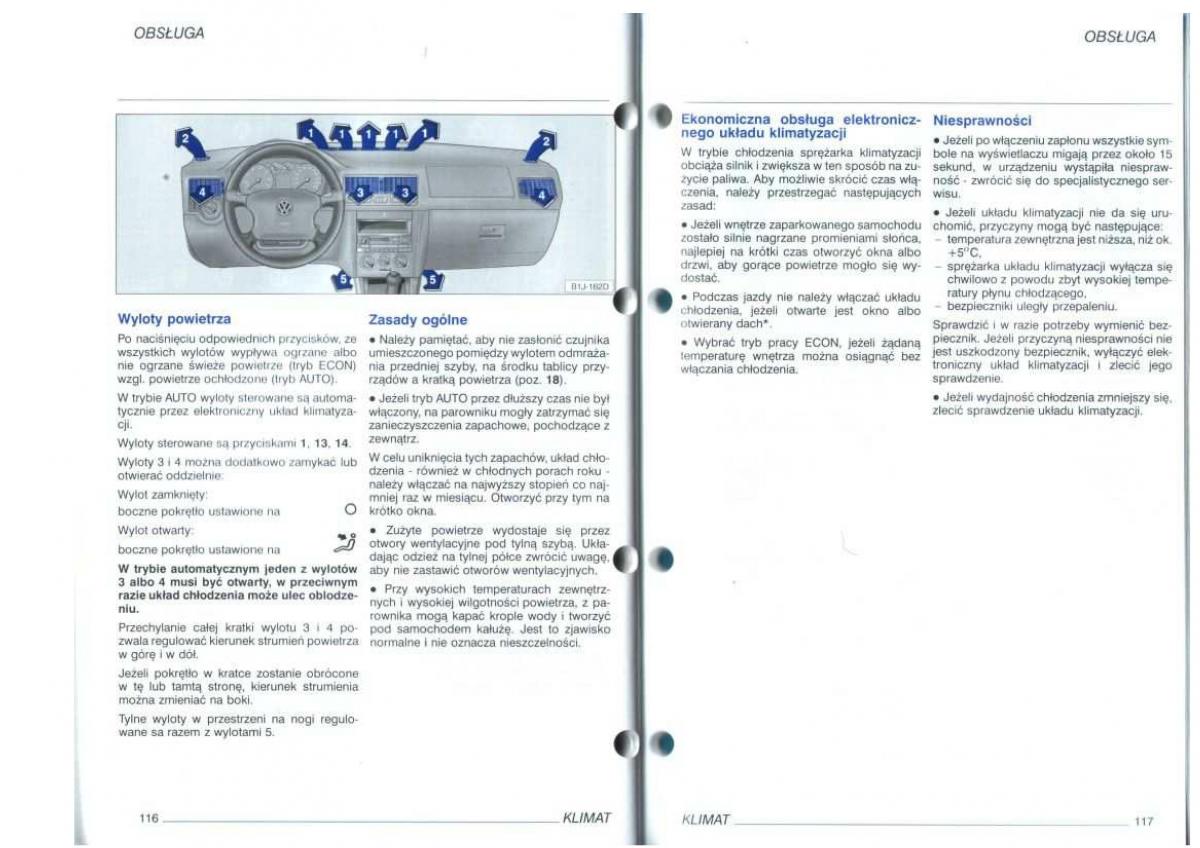 VW Golf IV 4 instrukcja obslugi / page 60