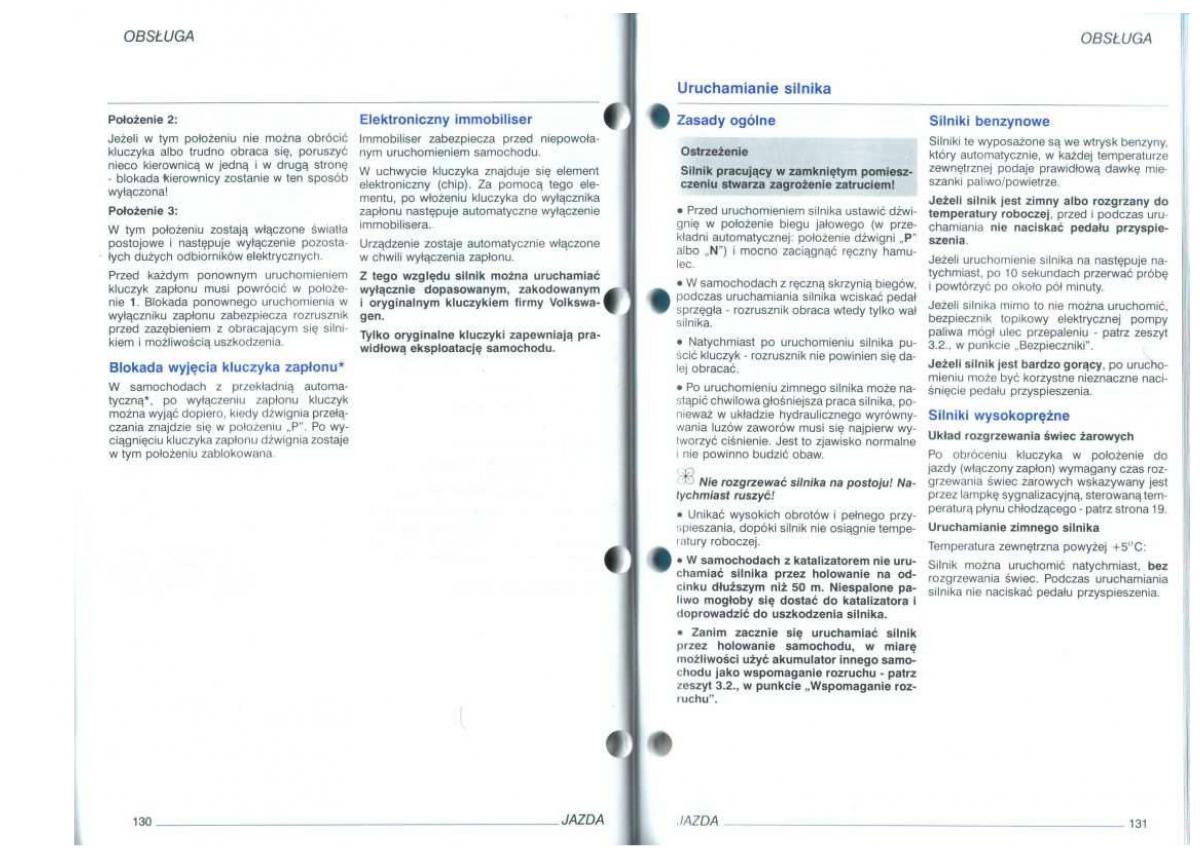 VW Golf IV 4 instrukcja obslugi / page 67