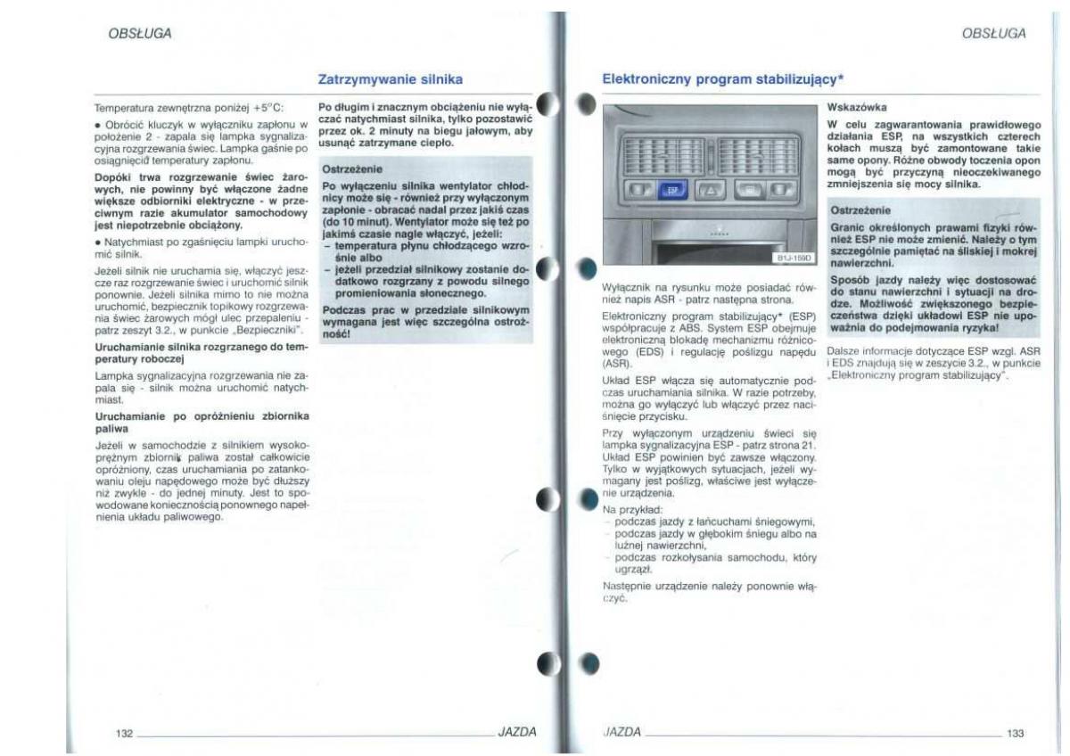 VW Golf IV 4 instrukcja obslugi / page 68