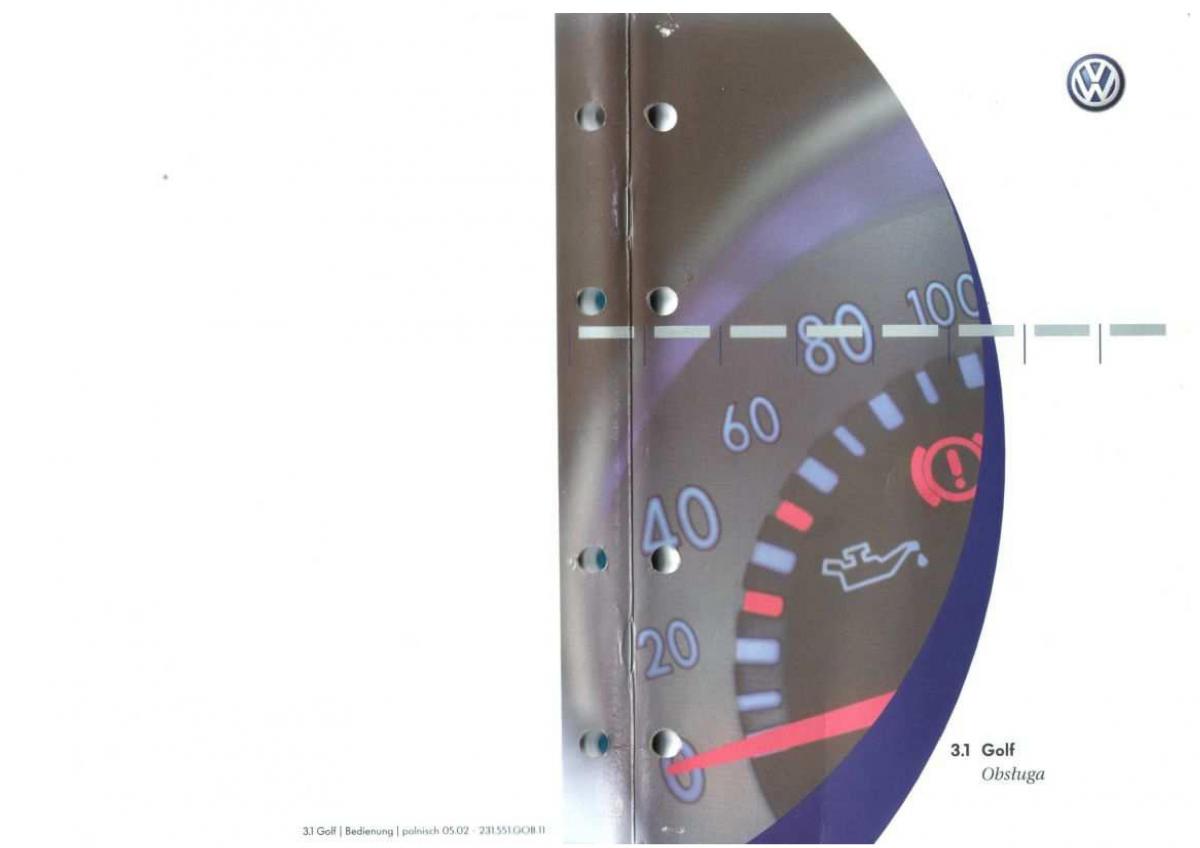 VW Golf IV 4 instrukcja obslugi page 1 pdf