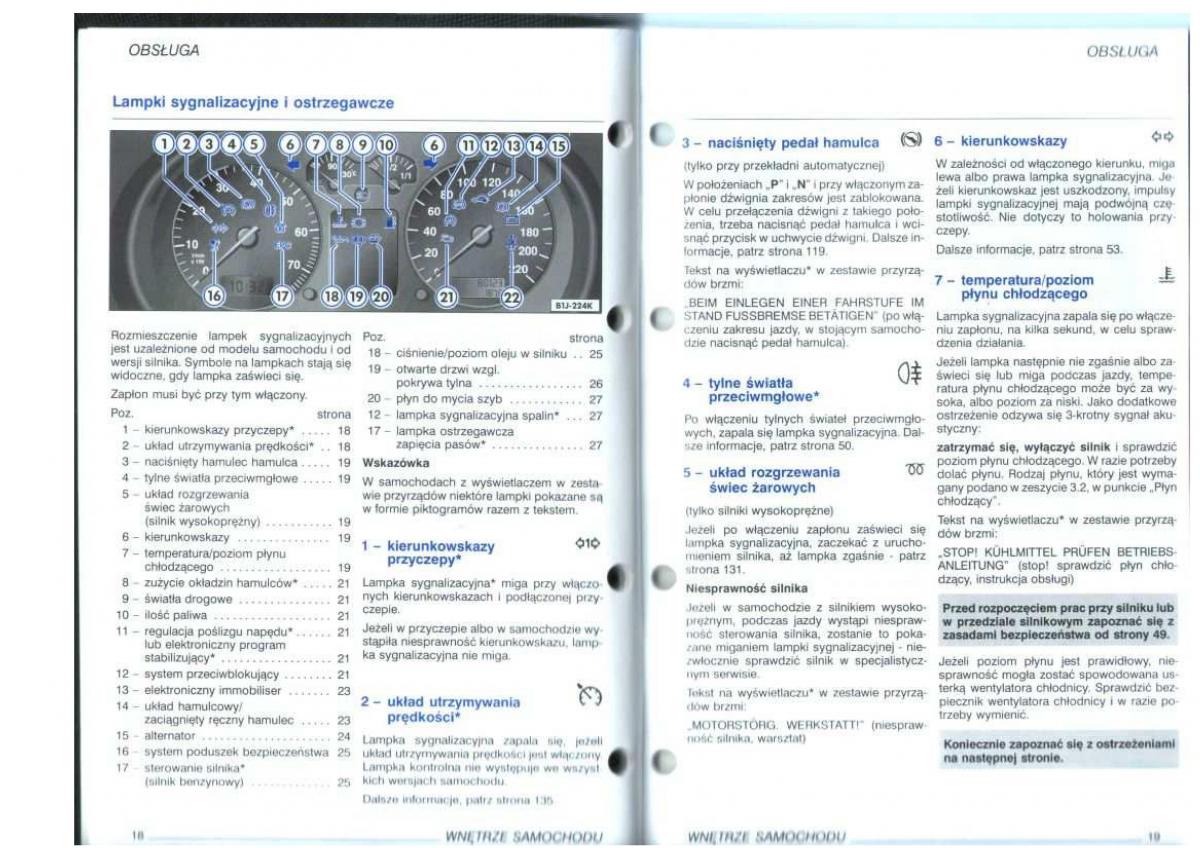 VW Golf IV 4 instrukcja obslugi / page 11