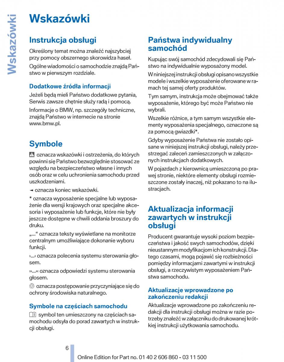 manual  BMW X1 E84 instrukcja / page 6