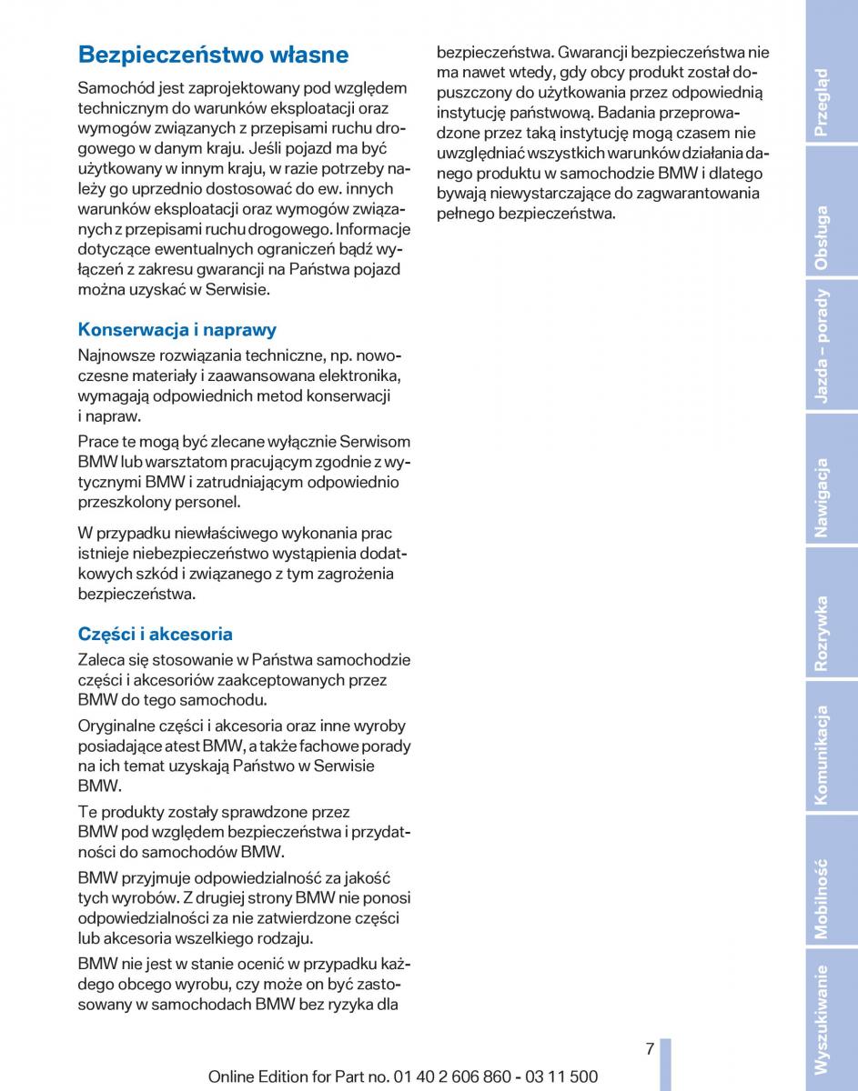 manual  BMW X1 E84 instrukcja / page 7