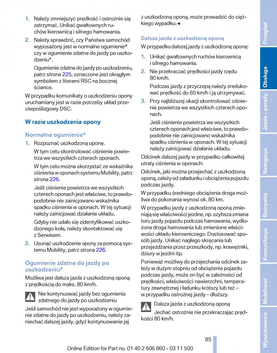 BMW X1 E84 instrukcja obslugi / page 85