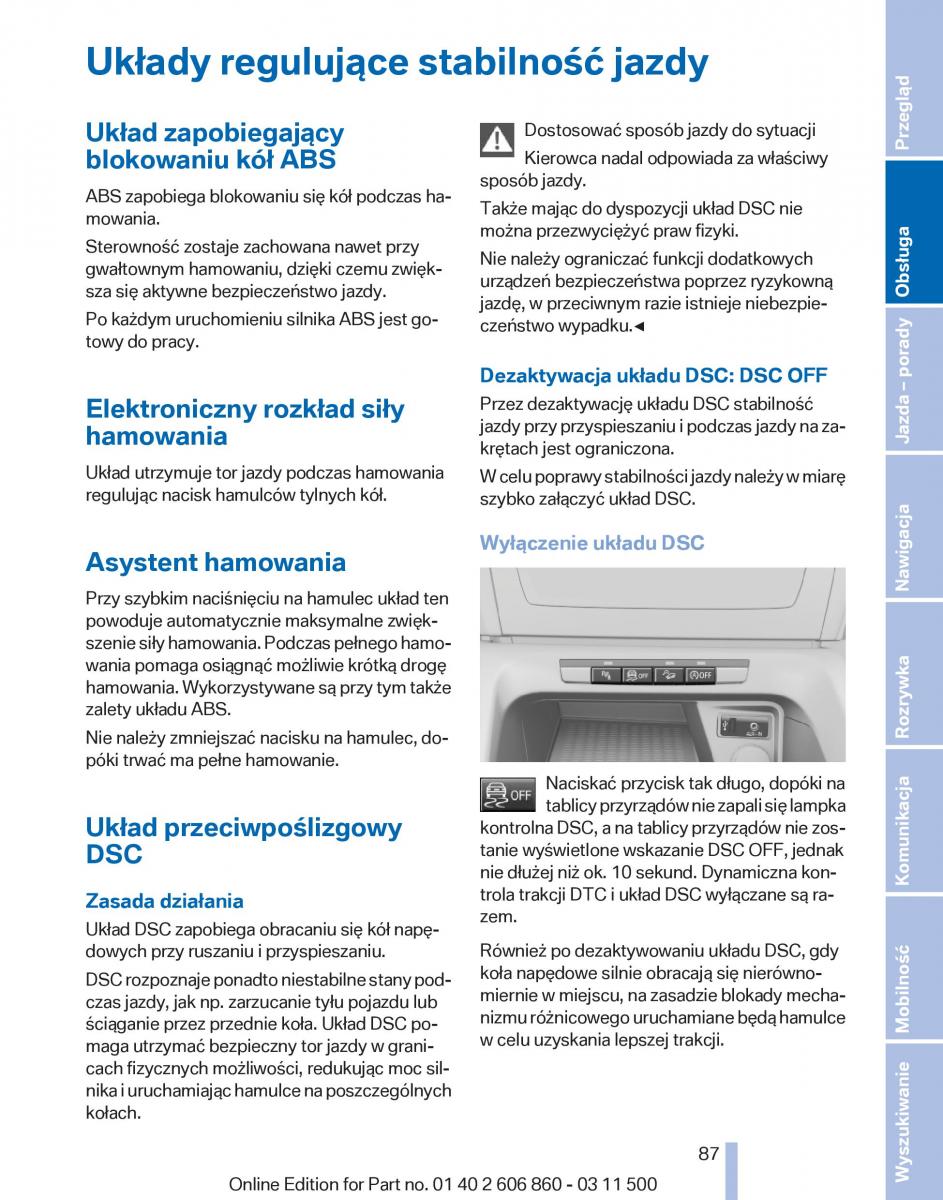 BMW X1 E84 instrukcja obslugi / page 87