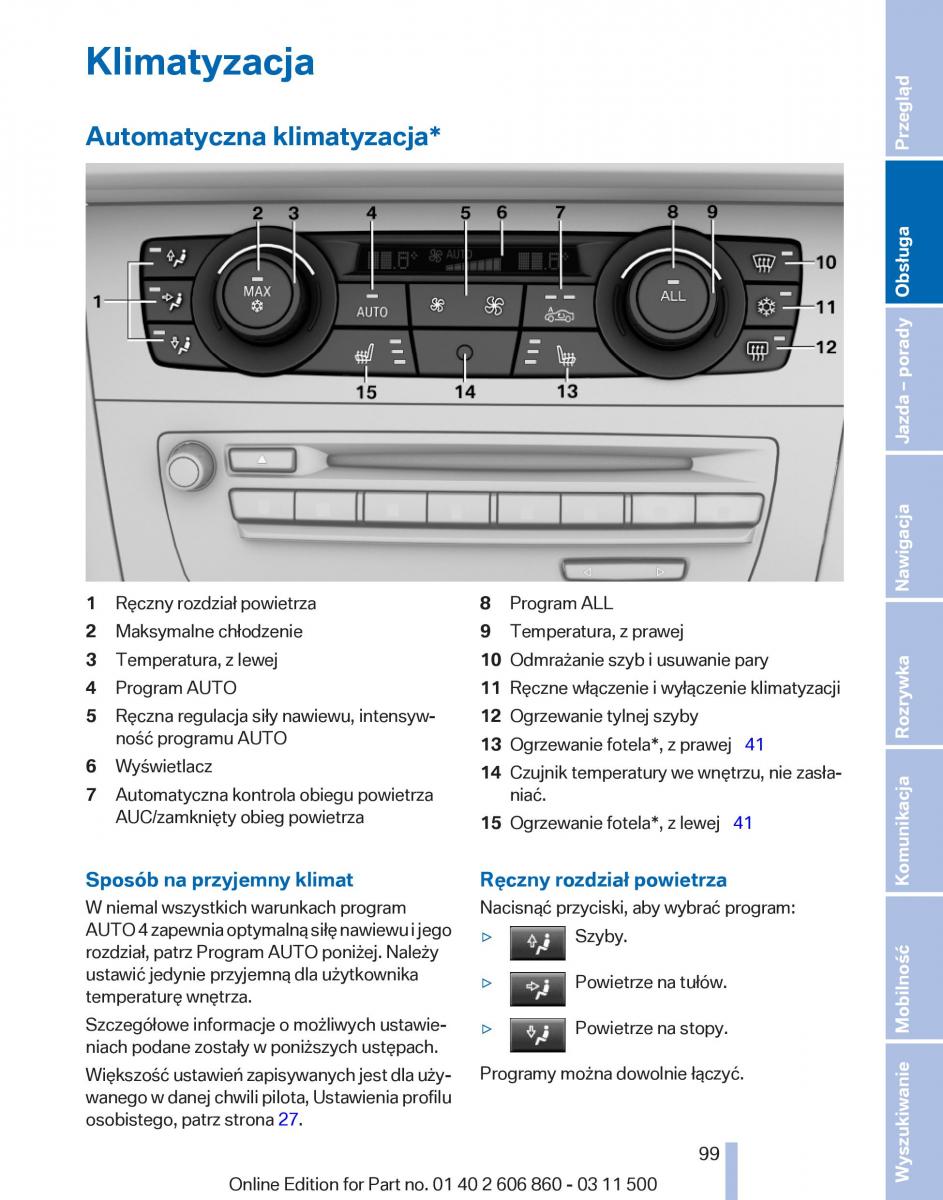 BMW X1 E84 instrukcja obslugi / page 99