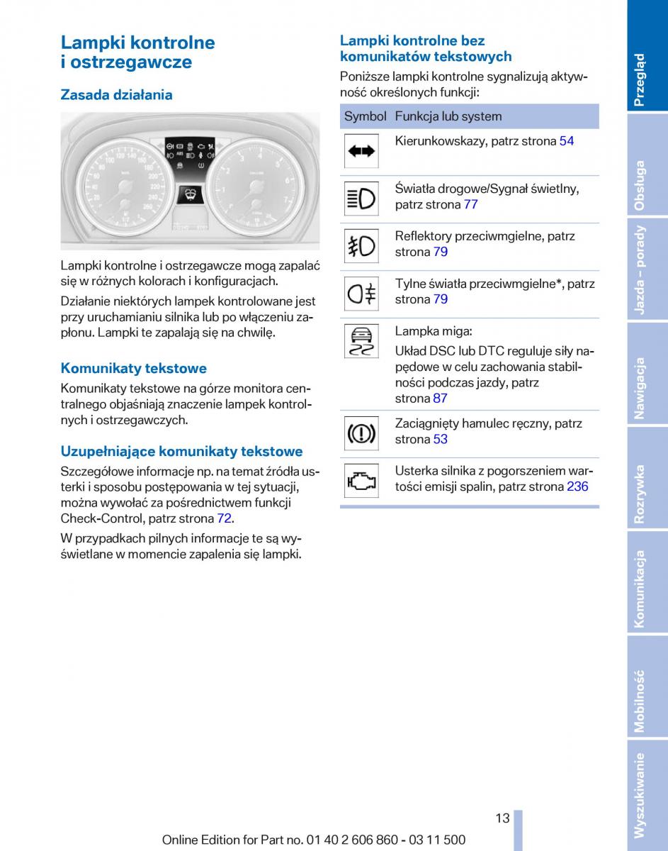 manual  BMW X1 E84 instrukcja / page 13