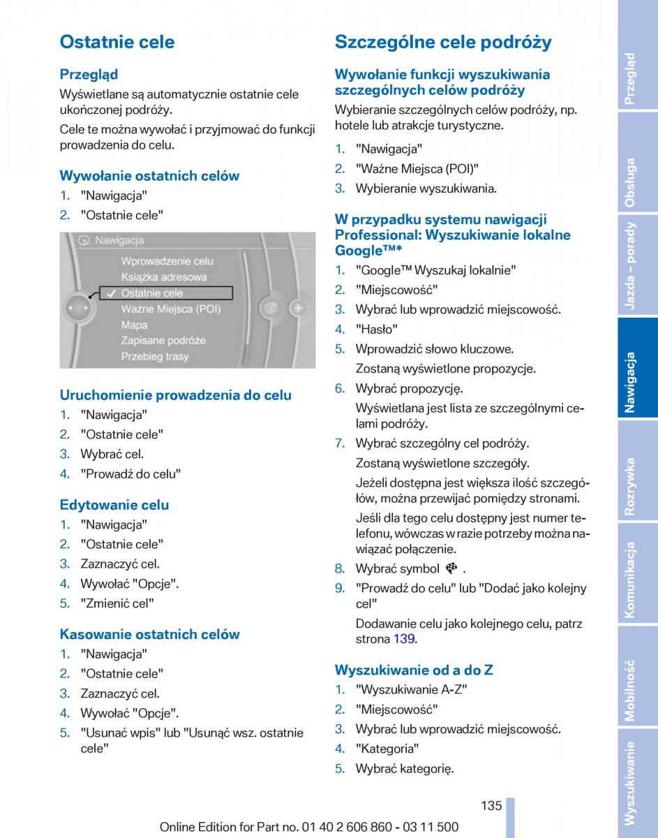 BMW X1 E84 instrukcja obslugi / page 135