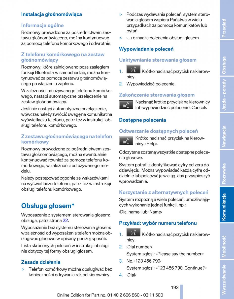 BMW X1 E84 instrukcja obslugi / page 193