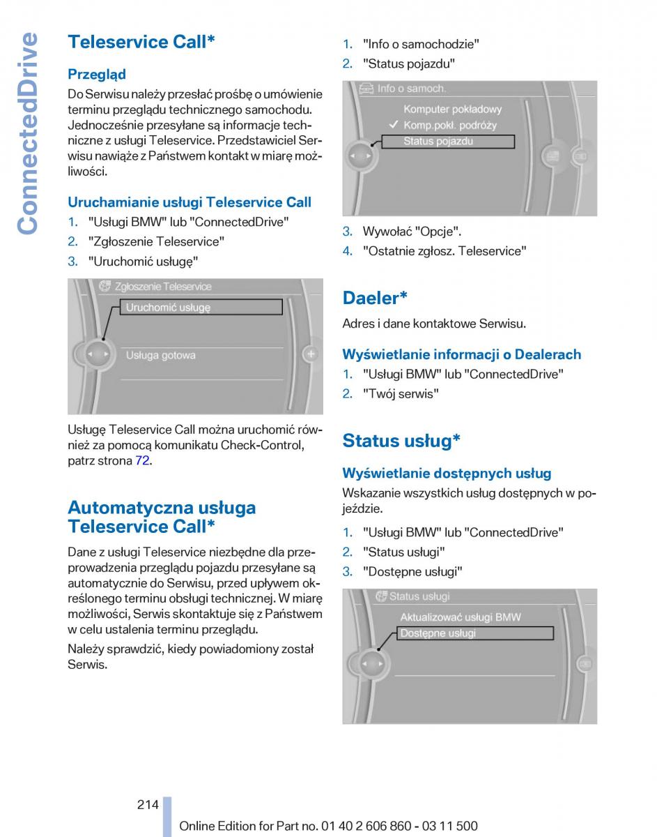 BMW X1 E84 instrukcja obslugi / page 214