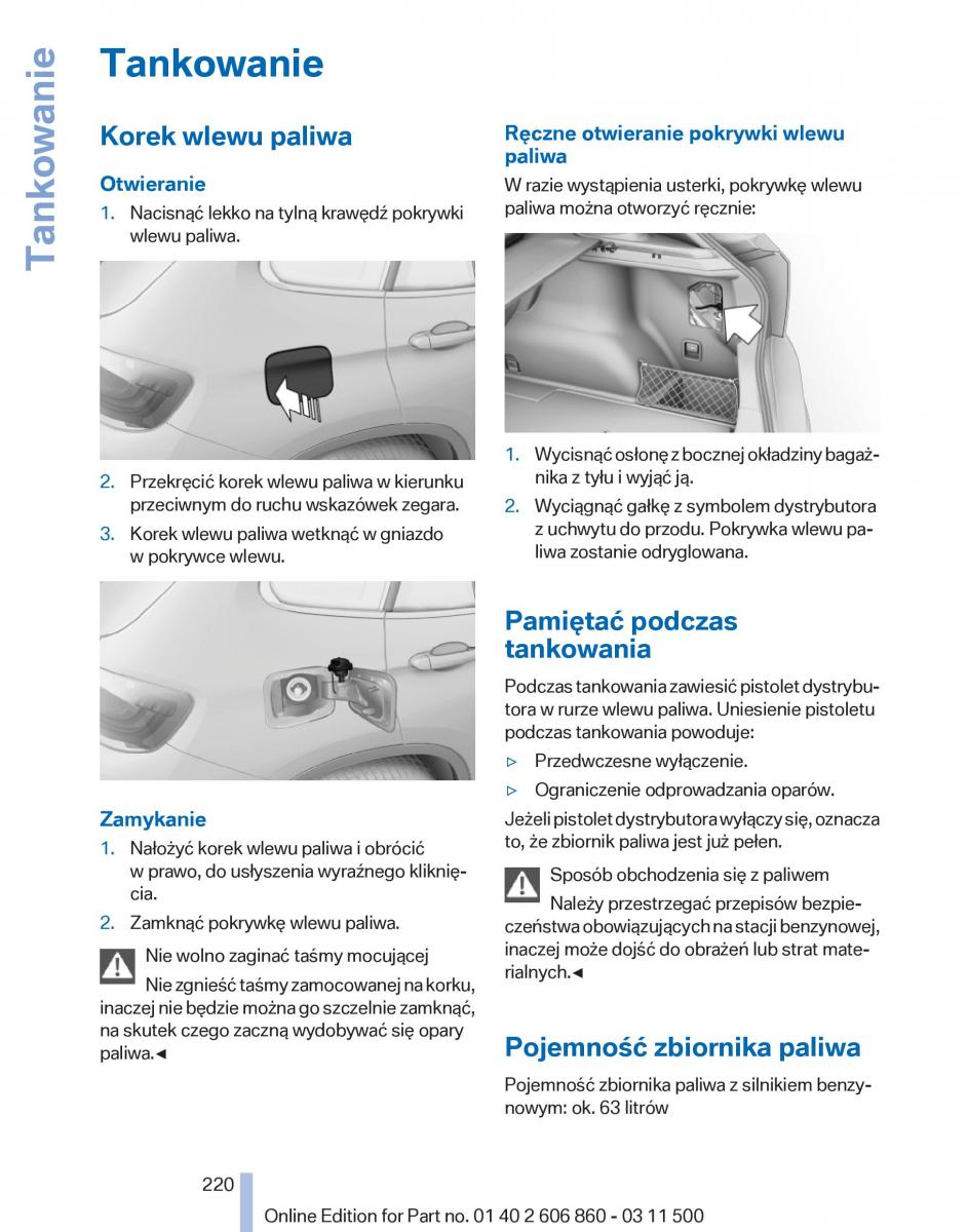 BMW X1 E84 instrukcja obslugi / page 220