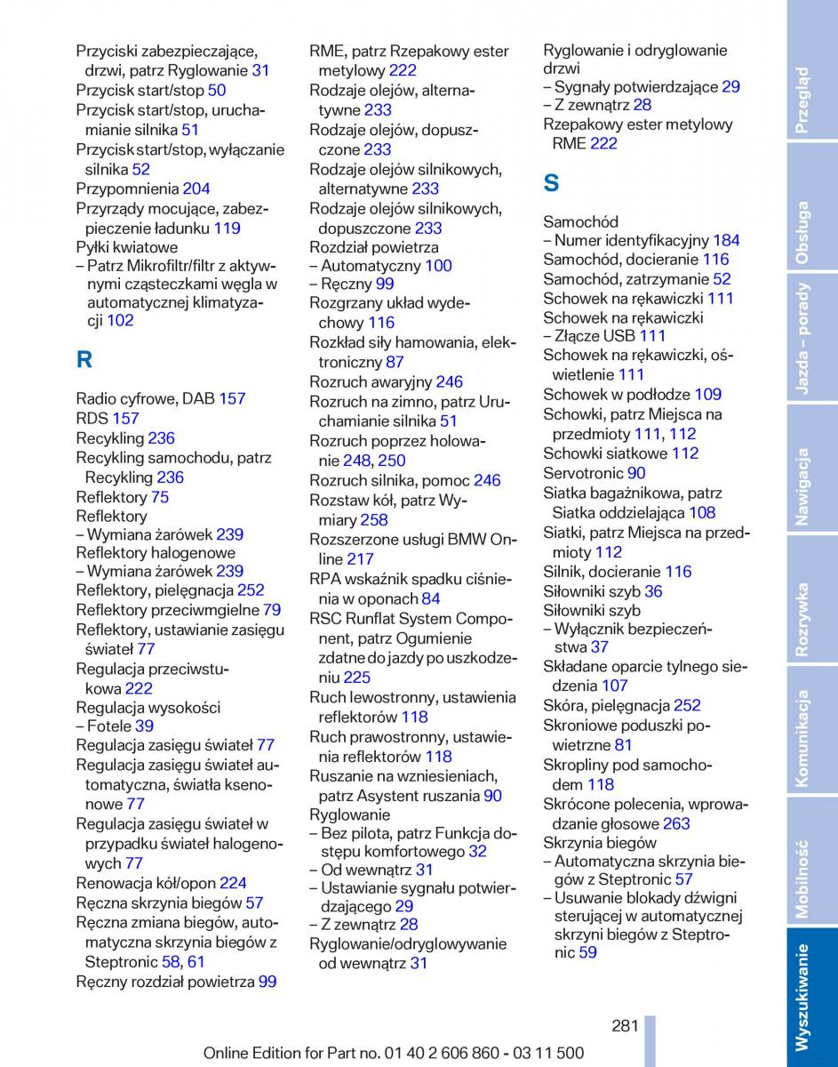 manual  BMW X1 E84 instrukcja / page 281