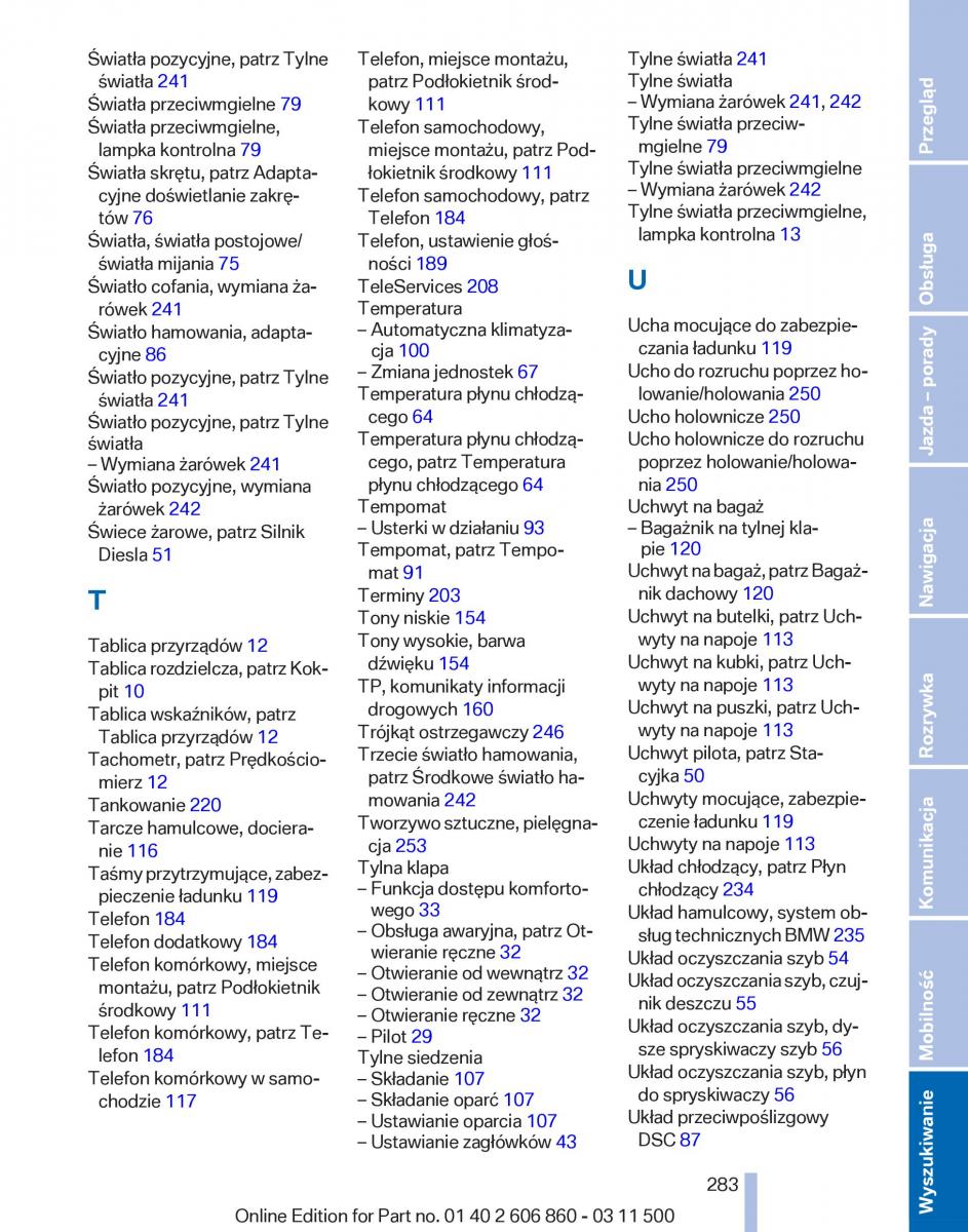 BMW X1 E84 instrukcja obslugi / page 283