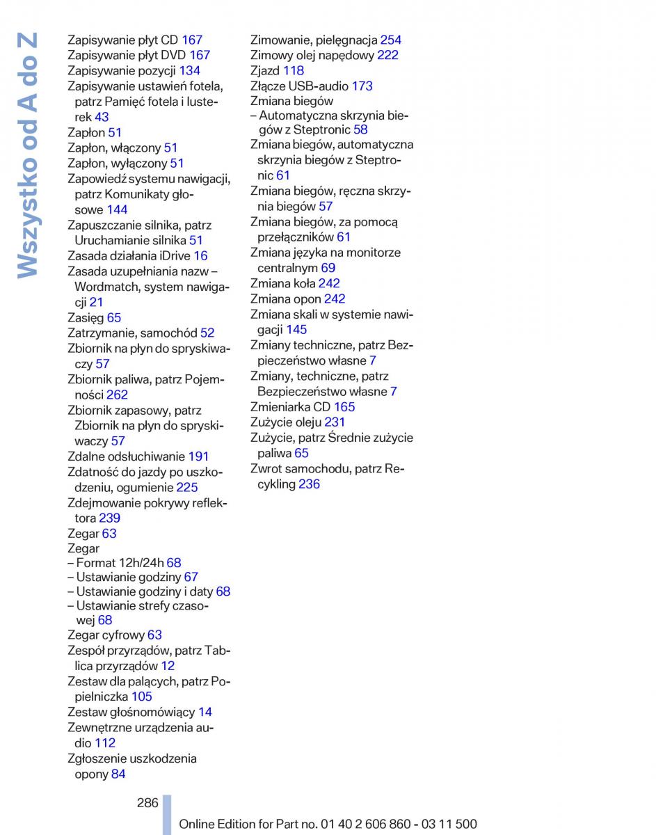 manual  BMW X1 E84 instrukcja / page 286