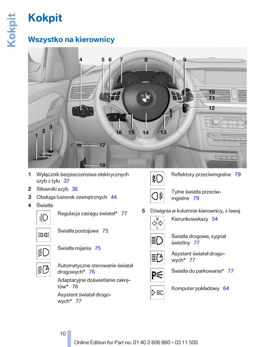 BMW X1 E84 instrukcja obslugi / page 10