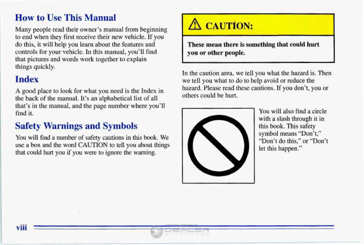 manual  Chevrolet Corvette C4 owners manual / page 9