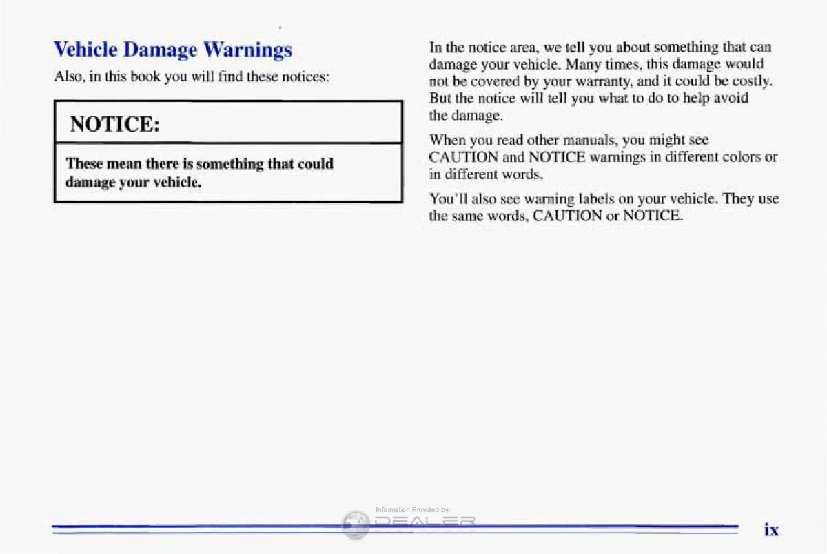 manual  Chevrolet Corvette C4 owners manual / page 10