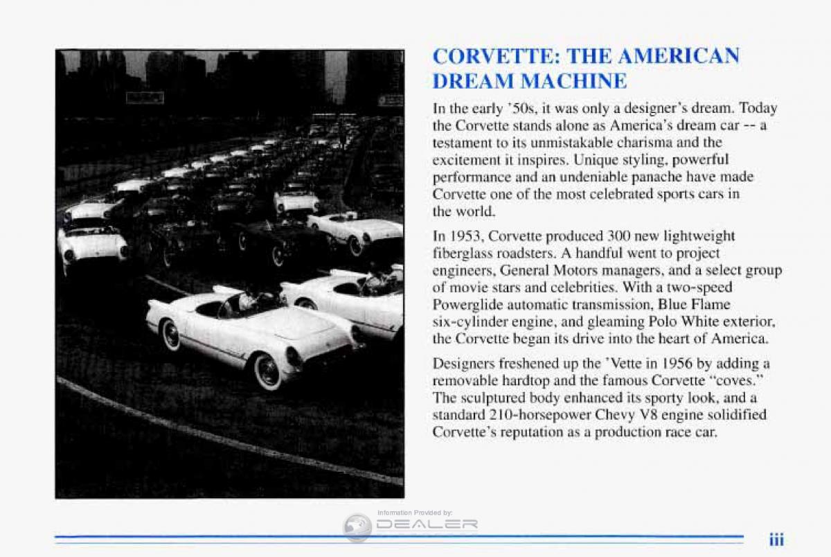 Chevrolet Corvette C4 owners manual / page 4