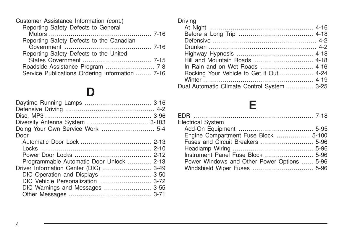 Chevrolet Corvette C5 owners manual / page 420