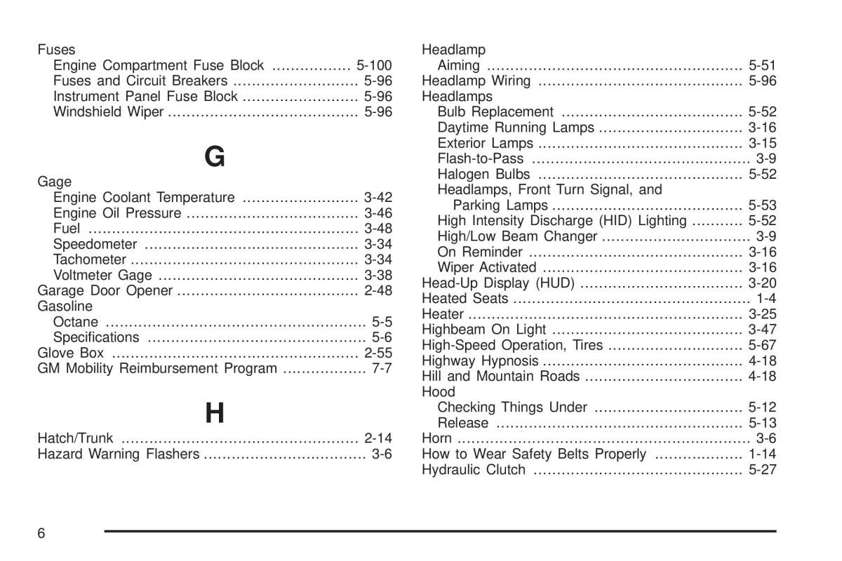 Chevrolet Corvette C5 owners manual / page 422