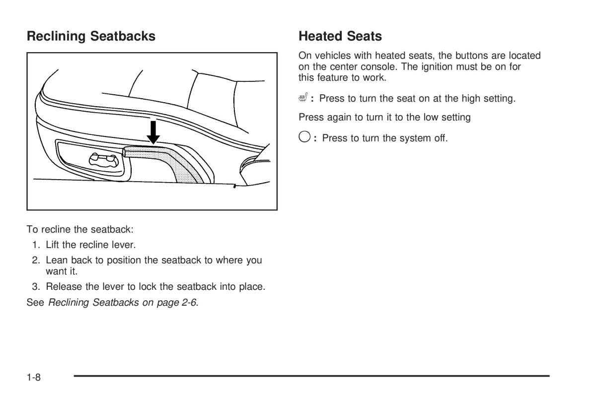 Chevrolet Corvette C6 owners manual / page 14