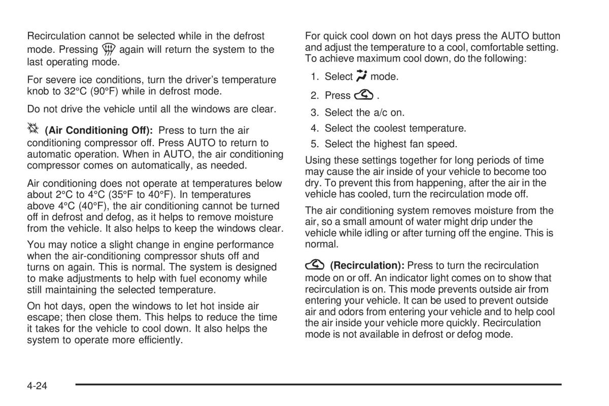 Chevrolet Corvette C6 owners manual / page 186