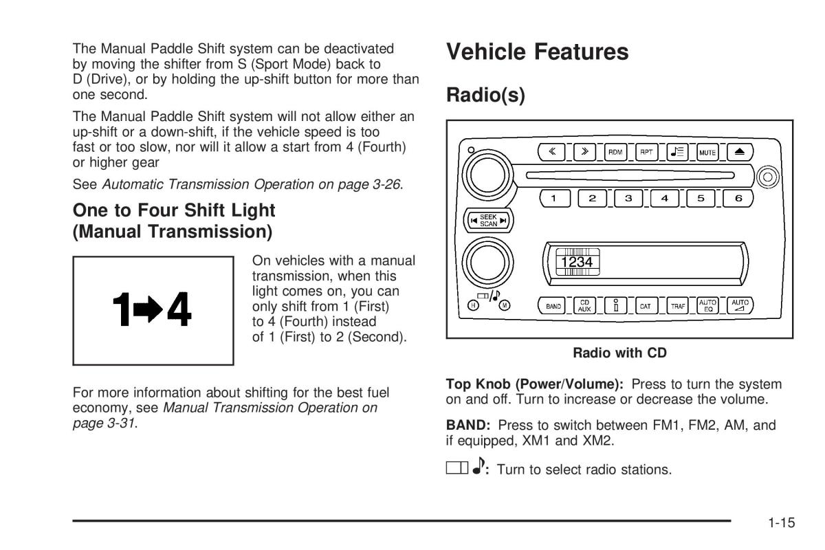 manual  Chevrolet Corvette C6 owners manual / page 21