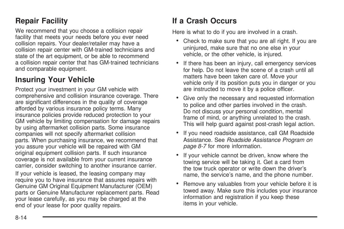 Chevrolet Corvette C6 owners manual / page 446