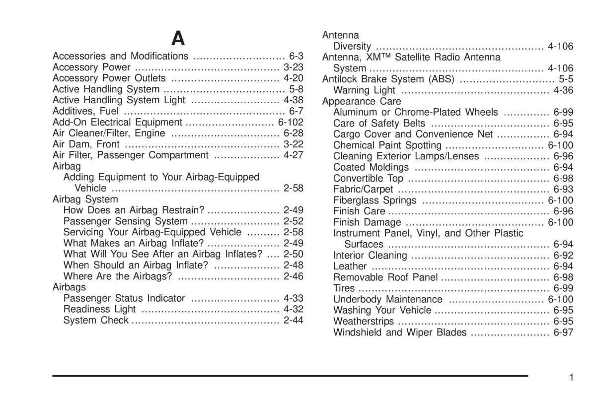 Chevrolet Corvette C6 owners manual / page 453
