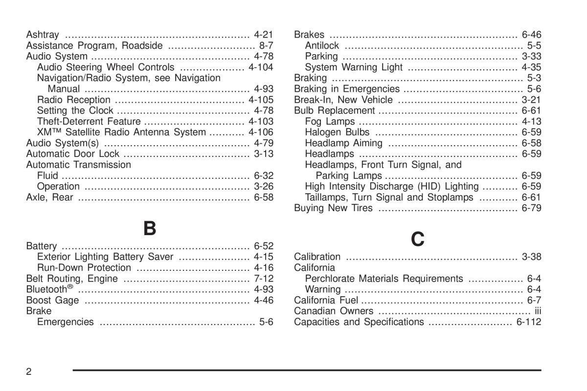 Chevrolet Corvette C6 owners manual / page 454