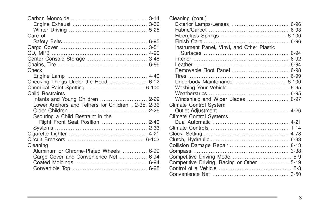 Chevrolet Corvette C6 owners manual / page 455